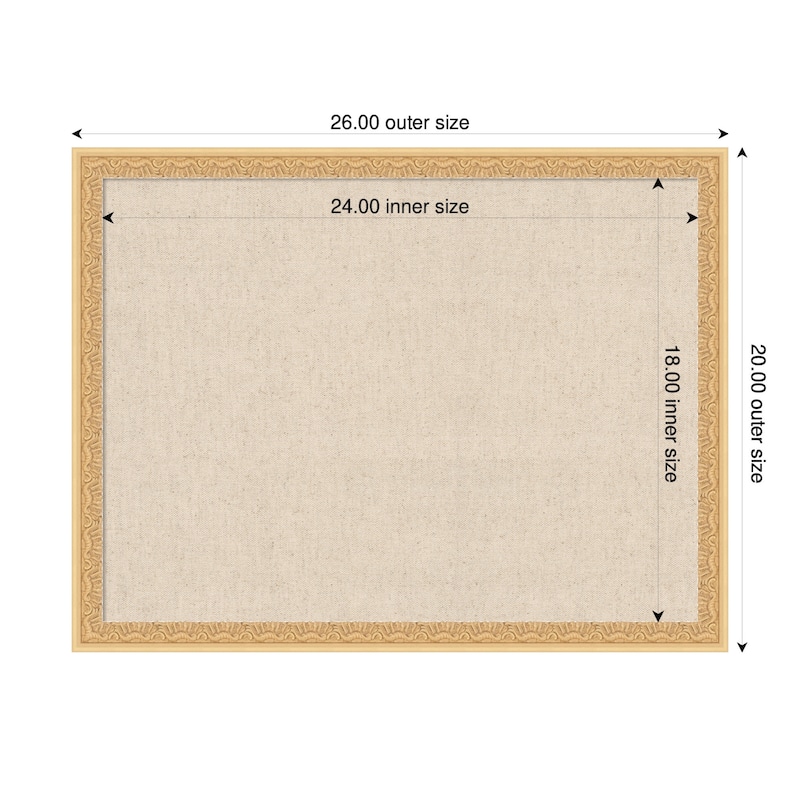 Kate and Laurel Pinboard Neutral Linen