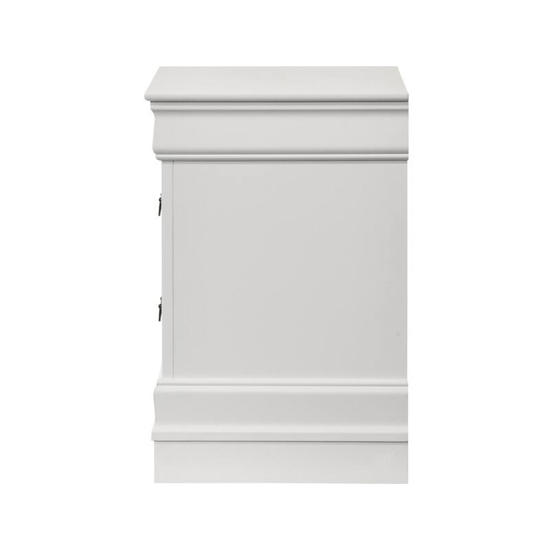 2-Drawer Nightstand with Bracket Feet