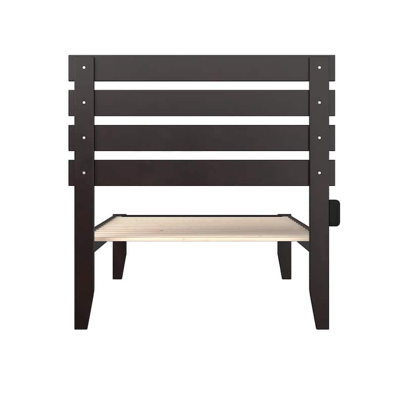 Oxford Twin XL Platform Bed in Espresso