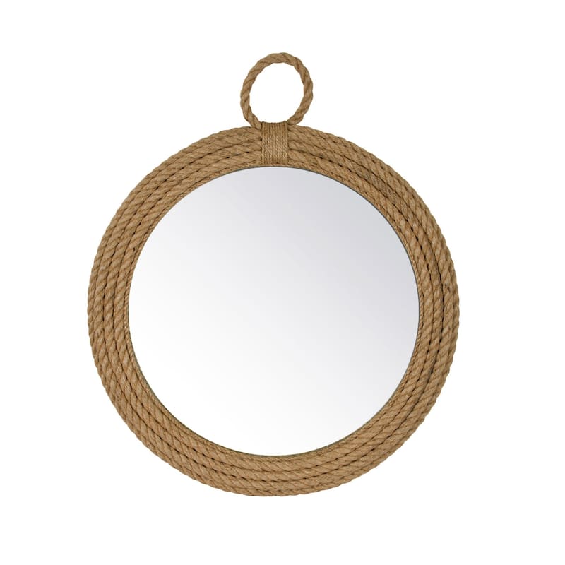 Daisy Round Jute Mirror by East at Main