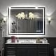 preview thumbnail 30 of 61, LED Bathroom Vanity Mirror Wall Mounted with Double Light Strip, 3-Color Dimmable, Anti-Fog, HD Tempered Glass, UL-Listed, ETL