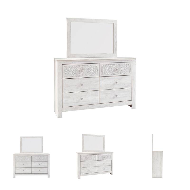 Signature Design by Ashley Paxberry White Dresser and Mirror