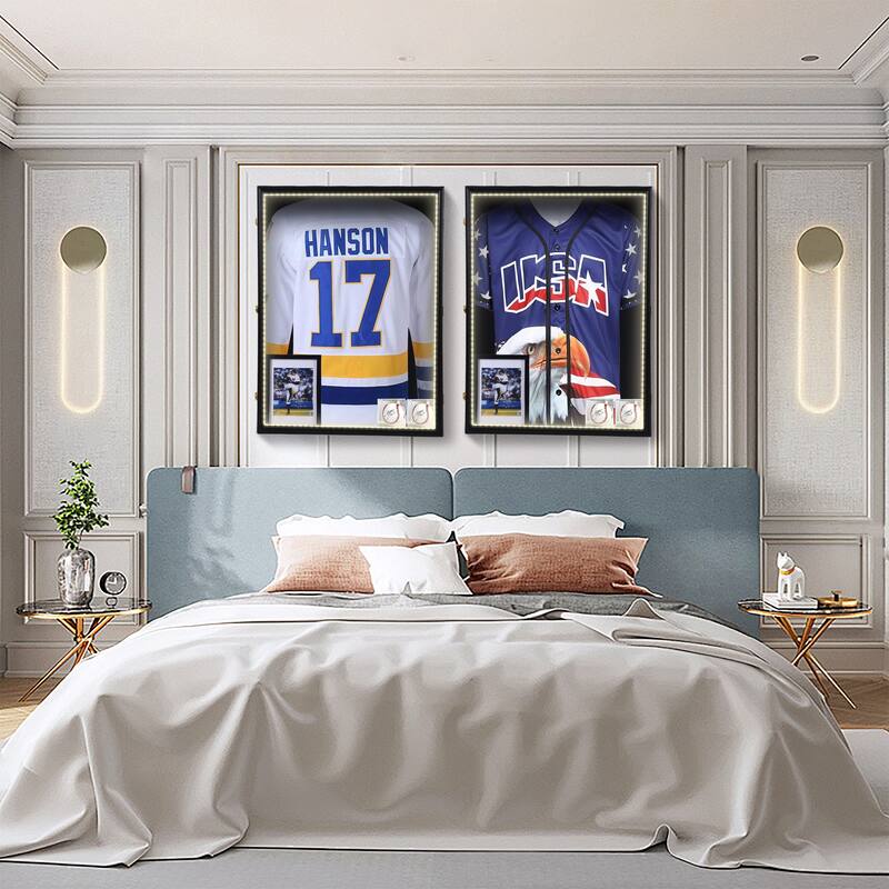 Jersey Frame Display Case, XL Jersey Display Case, with 2 Baseball Case and 1 Photo Frame
