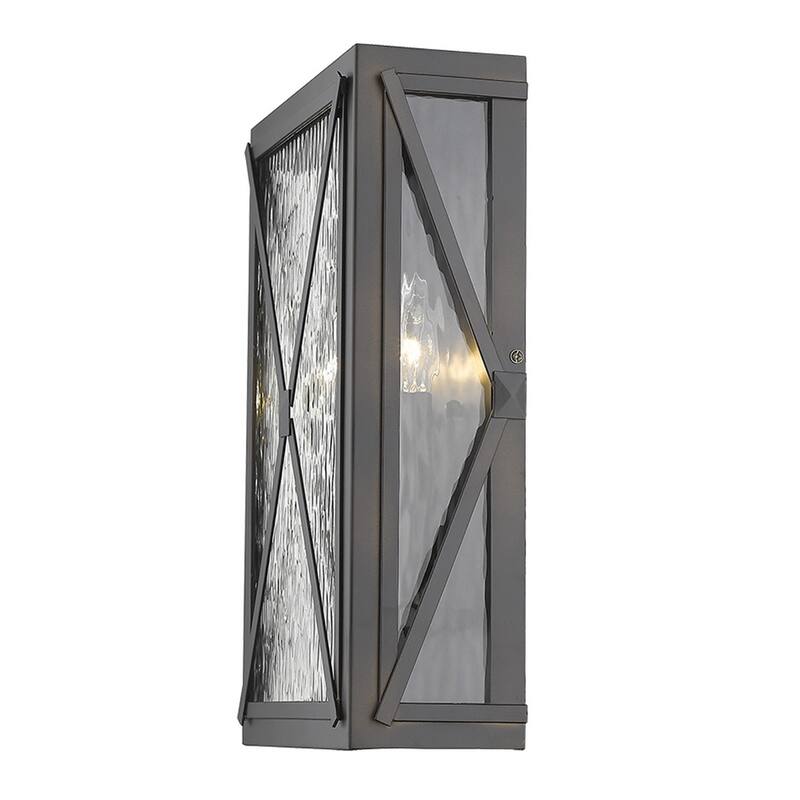 3-Light Decorative Bronze Wall Mount Fixture with Clear Glass Shade and LED Compatible