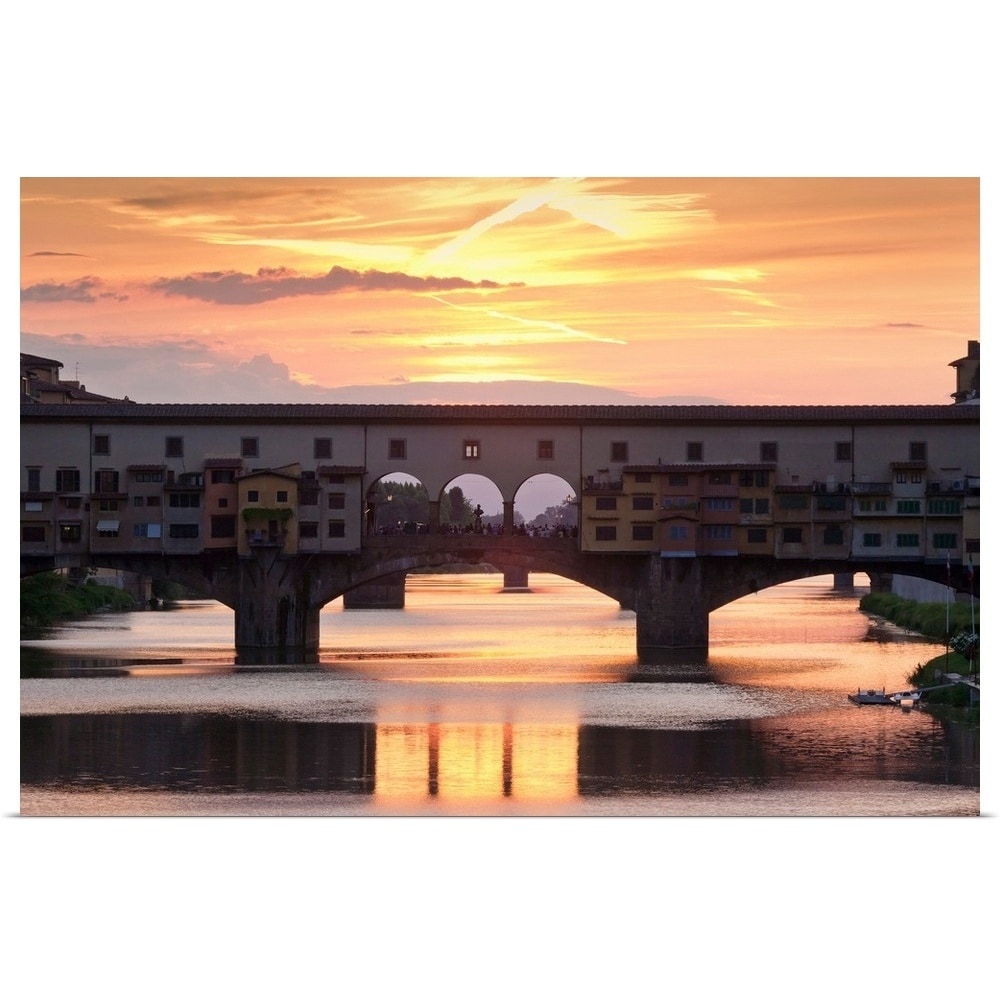 PONTE VECCHIO GLOSSY POSTER PICTURE PHOTO florence italy arno river bridge 1682