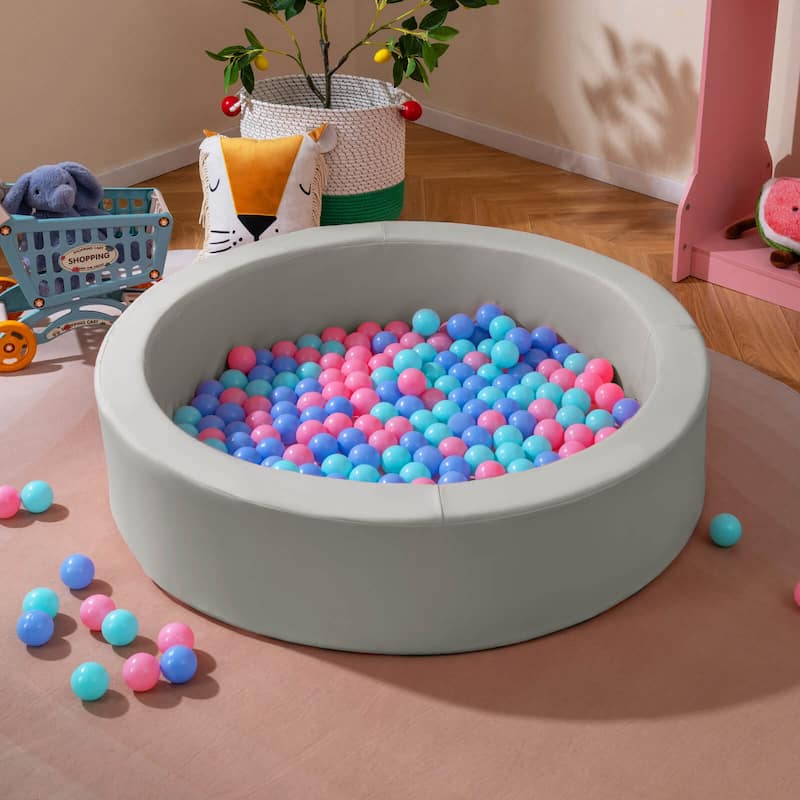 Costway 42.5" Round Foam Ball Pits with 25D Sponge Filling Washable PU - See Details
