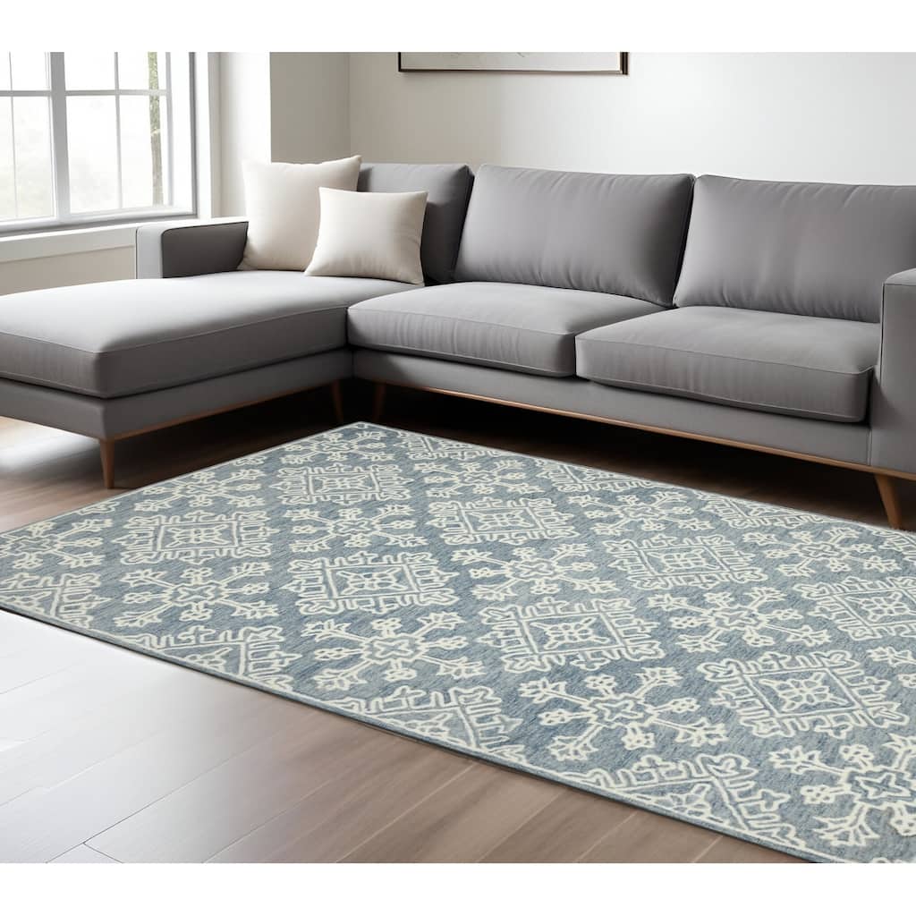 HomeRoots Oriental Transitional Rectangle Area Rug