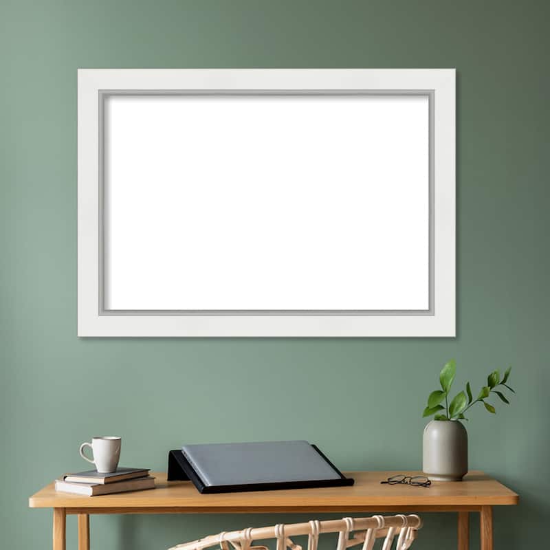 Amanti Art Eva Black Silver Framed Dry Erase Magnetic Board