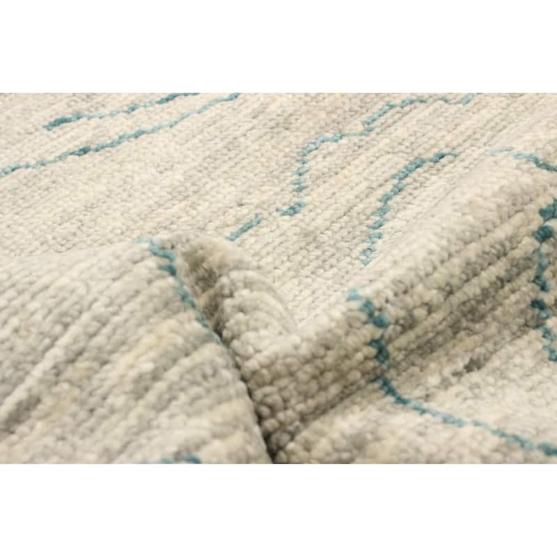 ECARPETGALLERY Hand-knotted Mystique Grey Wool Rug - 5'0 x 7'1