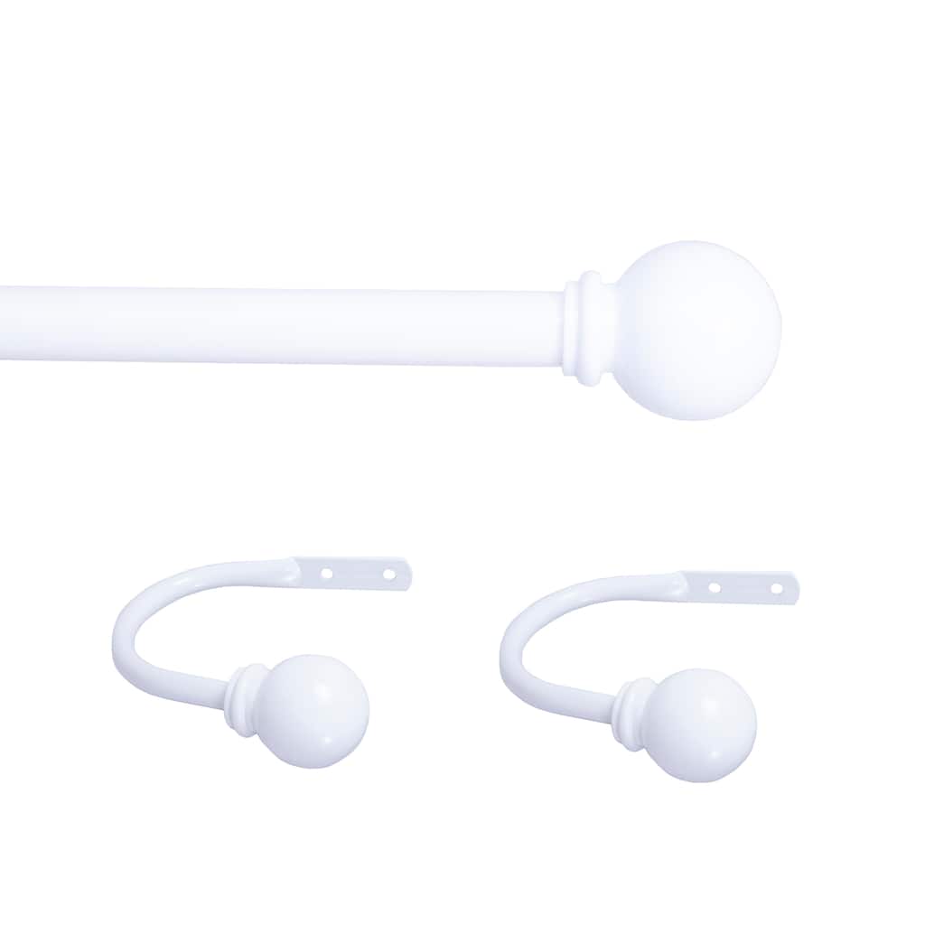 Kenney Chelsea 5/8" Decorative Curtain Rod & Holdback Set