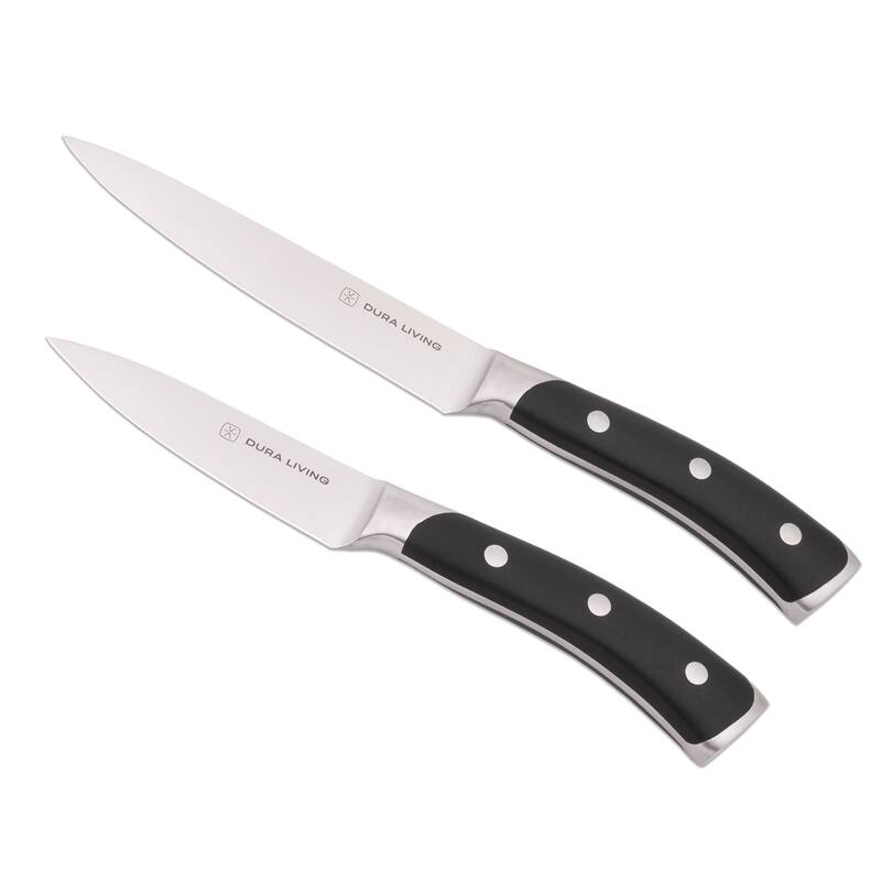 Dura Living Elite Forged German Steel 2-Piece Kitchen Knife Set - Black - 2 Piece