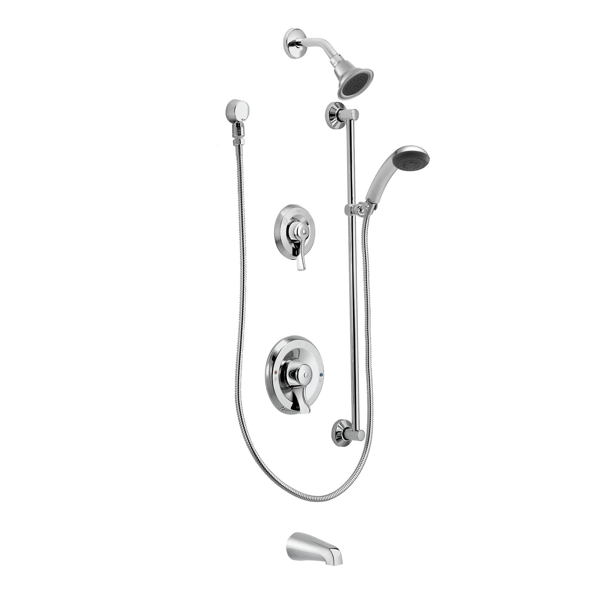 Moen Posi-Temp Pressure Balanced Tub and Shower Trim with Shower Head,