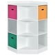 preview thumbnail 7 of 5, 9 Cubby Kids Bookcase Children Corner Cabinet with Drawers White
