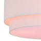 preview thumbnail 10 of 10, Burnaby White Linen Semi-flush Drum Ceiling Light