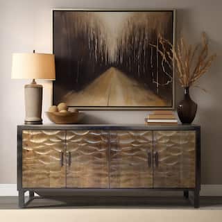 Sagebrook Home Exquisite 65" Ramsey Wood Sideboard in Rich Brown - Elegant Home Storage Solution for Modern Interiors