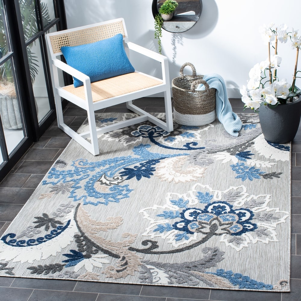 SAFAVIEH Cabana Micheline Indoor /Outdoor Waterproof Patio Floral Rug