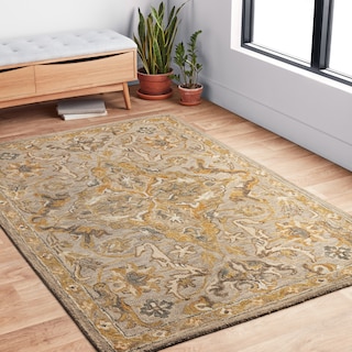 Alexander Home Madaline Medallion Star Hand-Hooked 100% Wool Rug