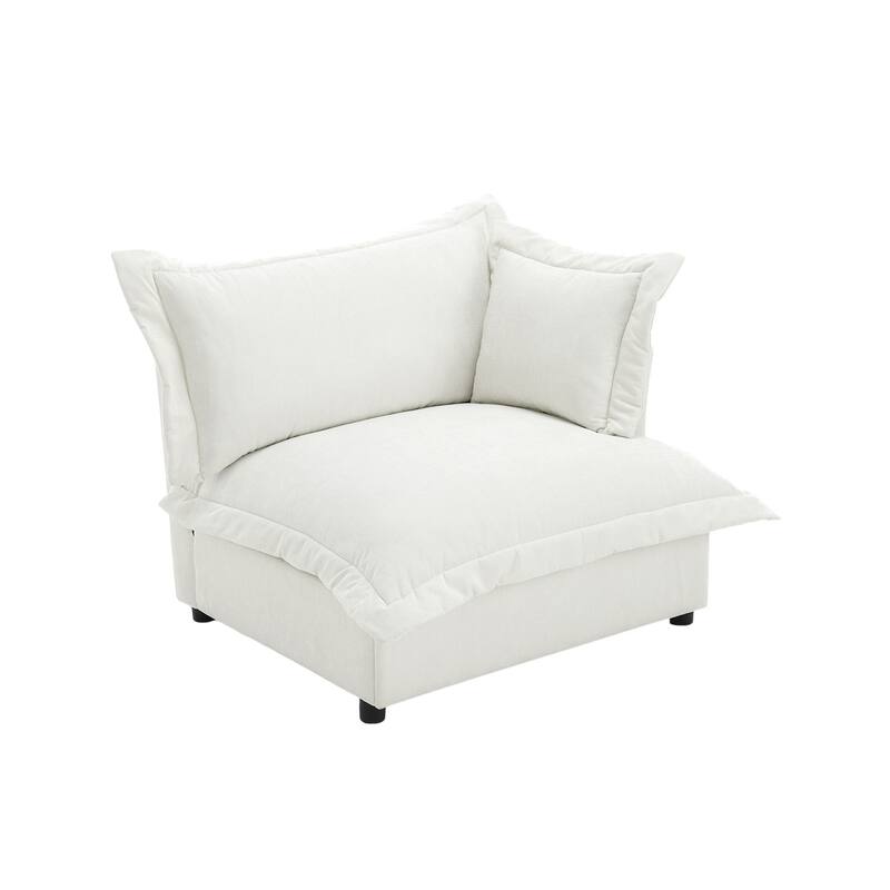 Upholstered Chenille Arm Club Chair Cloud corner cahir