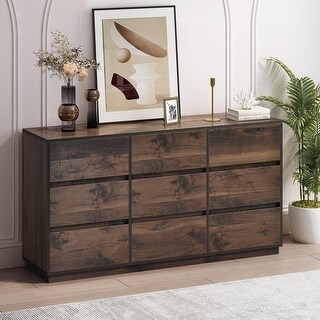 Dark Brown Modern 9 Drawers Dresser - Bed Bath & Beyond - 36046606