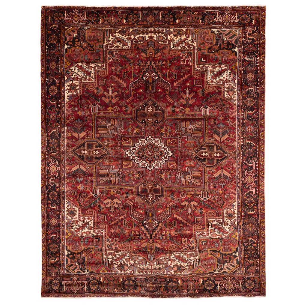 ECARPETGALLERY Hand-knotted Sarabi Red Wool Rug - 9'9 x 12'8