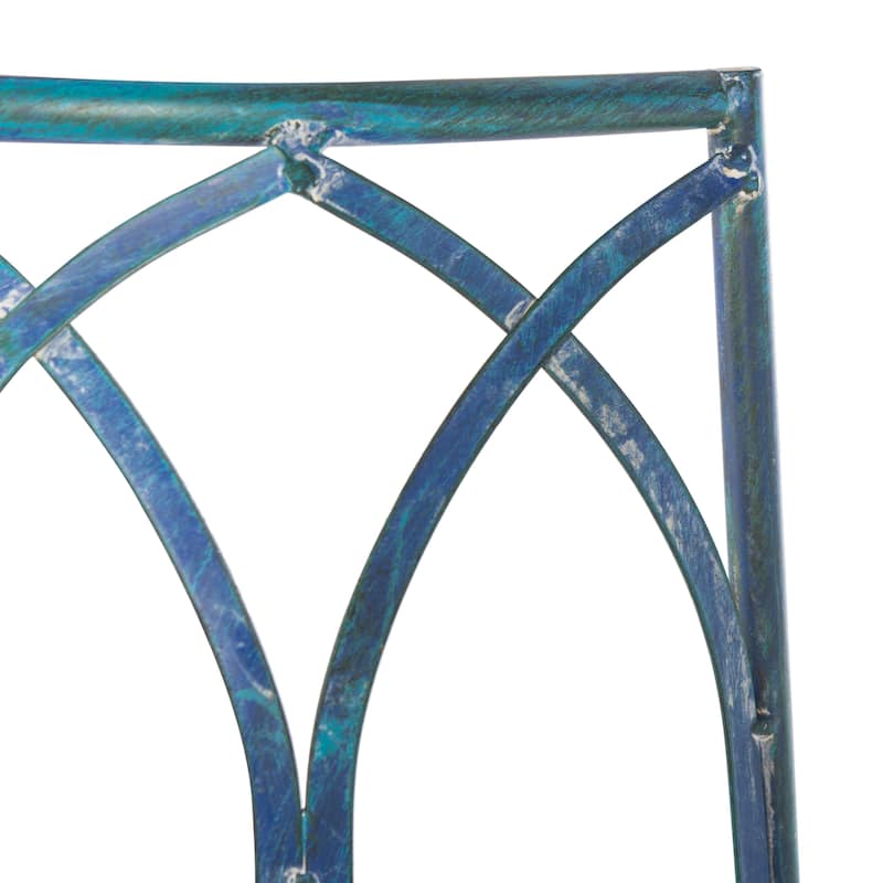 SAFAVIEH Nya Victorian Wrought Iron 50-inch Outdoor Tree Bench - 50 In. W x 24 In. D x 31 In. H - 50"W x 24"D x 31"H