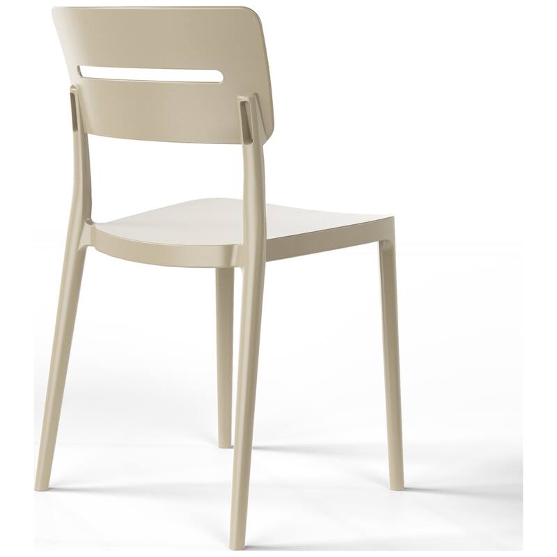 Frond and Form Modern Outdoor Patio Stacking Dining Side Chair (Set of 2)