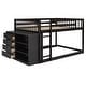 preview thumbnail 14 of 35, Wood Bunk Bed with 4 Drawers and 3 Shelves