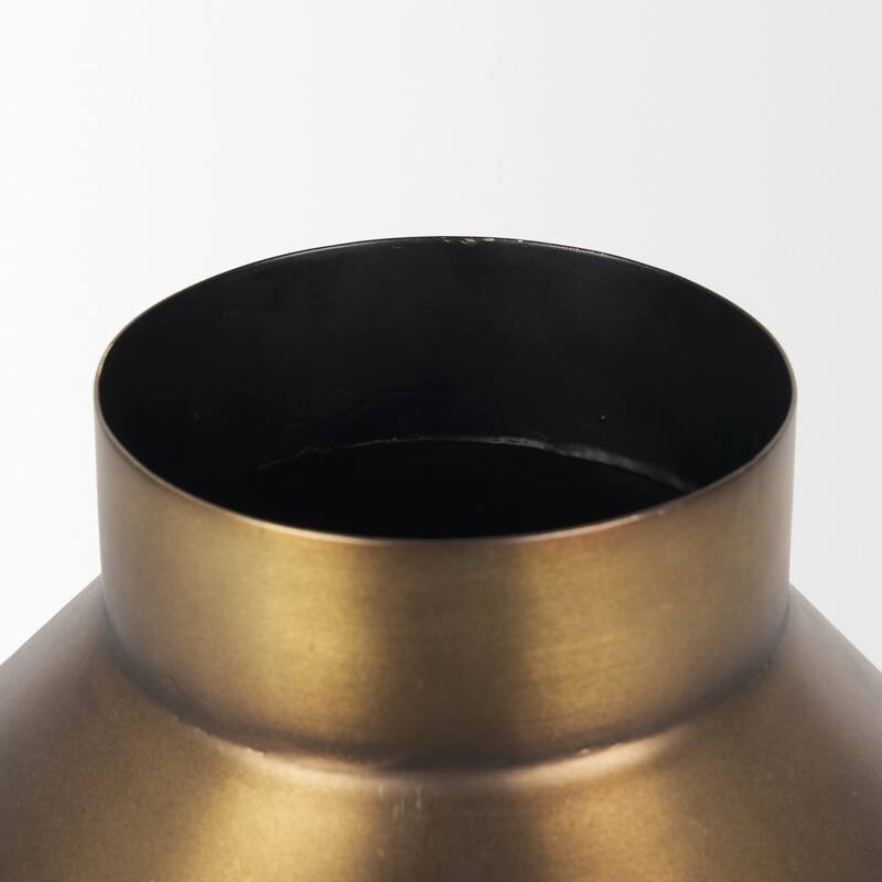 Perrin Large Brushed Gold Metal Decorative Vase