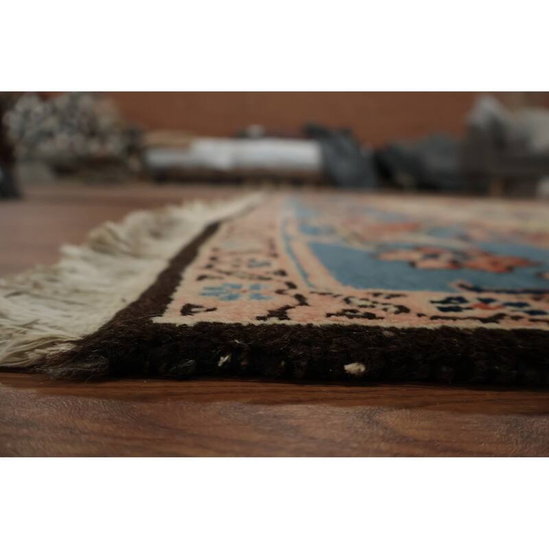 Hand Knotted Oriental 100% Wool Carpet Traditional Floral Beige & Ivories Heriz Area Rug - 8' 1'' X 6' 3''