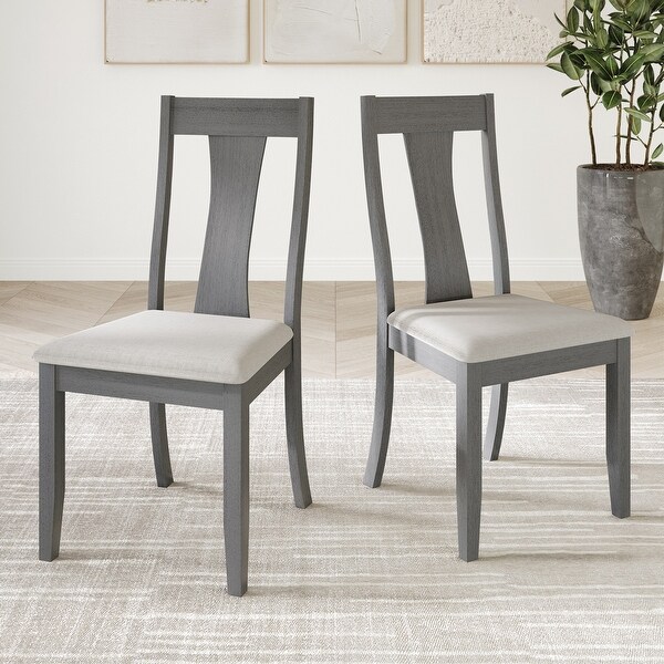 CraftPorch Vintage Style Wooden Dining Chairs (Set of 2) - N