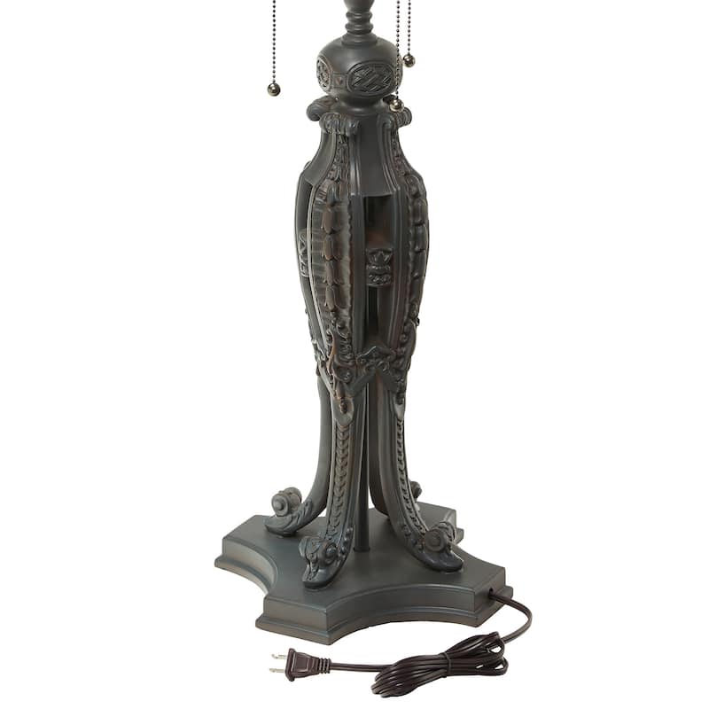 Multi Dragonflies River of Goods Tiffany-Style Multicolored Stained Glass 35-Inch Table Lamp - 22" x 22" x 35"