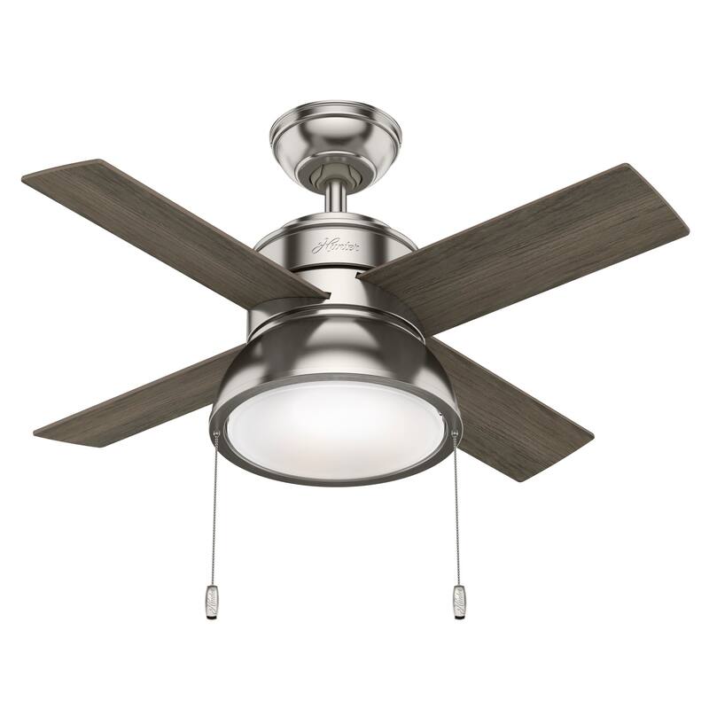 Hunter 36" Loki Ceiling Fan with LED Light - Bedrooms, Home Office, Laundry - Rustic, Farmhouse