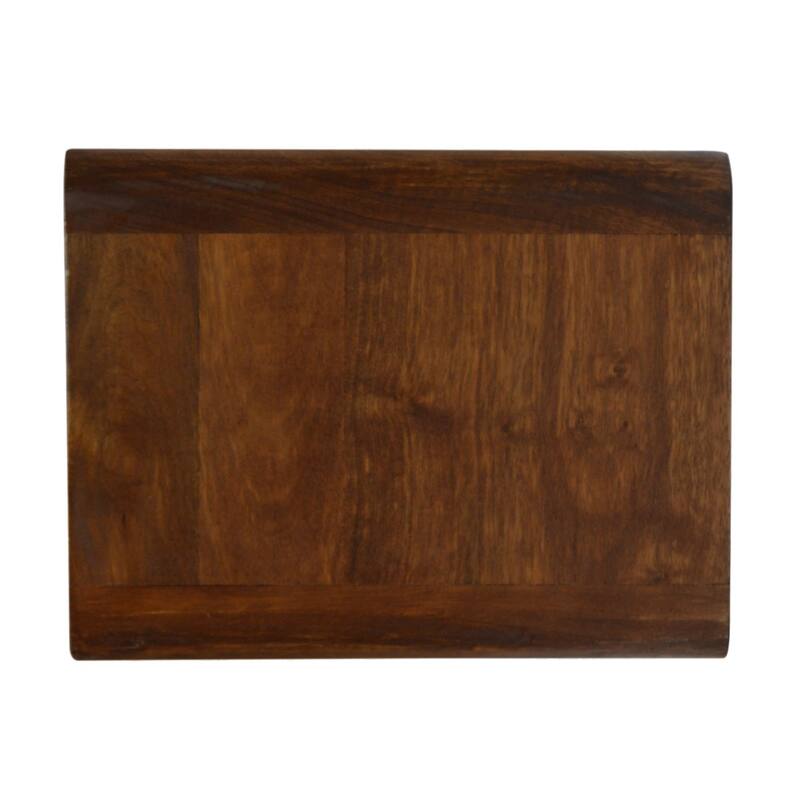 Modern Drawer Curve Floating Wooden Nightstand For Bedroom, Living Room