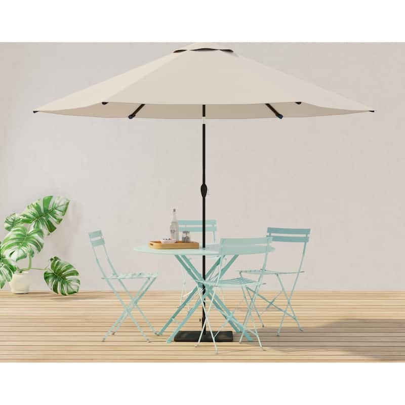 Carolina Living Bistro 36" Round Folding Outdoor Table - Umbrella Hole