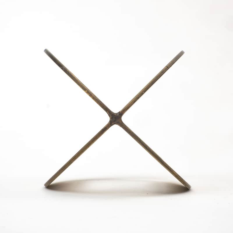 HomeRoots 6" Gold Metal Geometric Orb Tabletop Sculpture