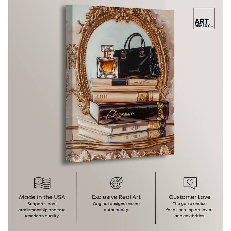 Elegant Glam by the Mirror Canvas by Art Remedy, Gallery Wrapped