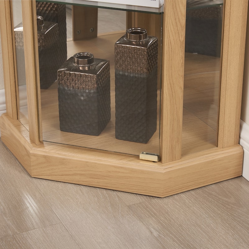 Lighted Corner Curio Cabinet