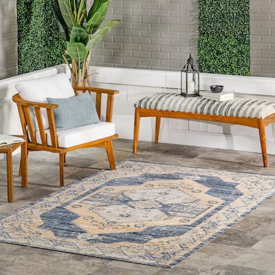 Nuloom Zazie Traditional Machine Washable Indoor/Outdoor Area Rug