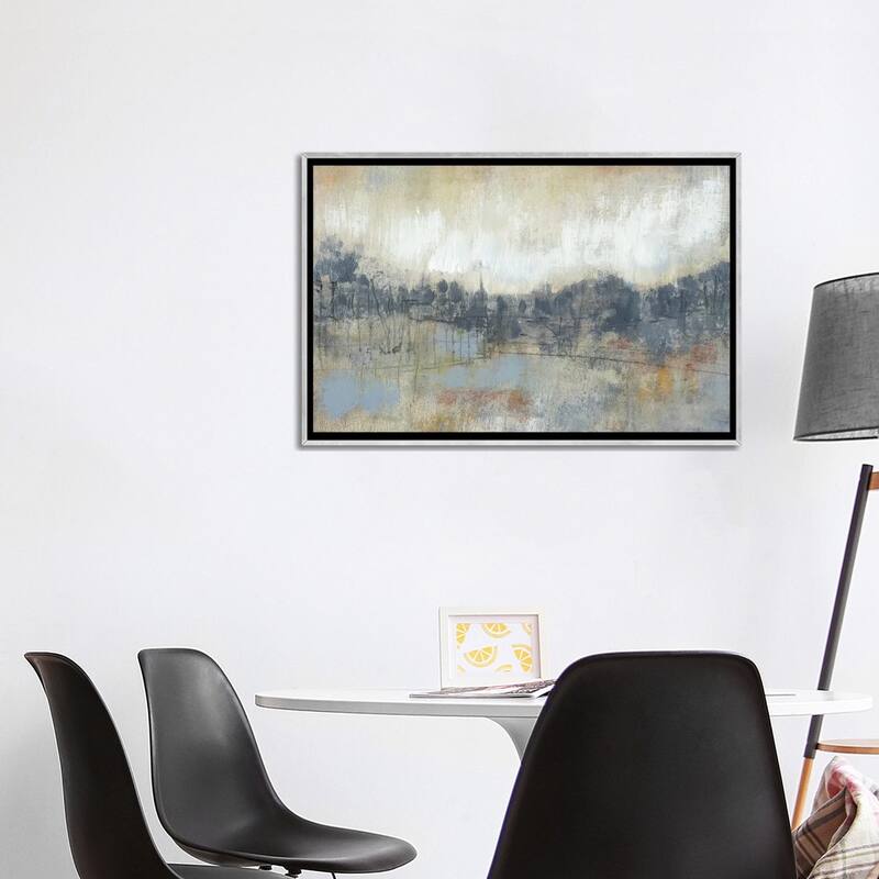 iCanvas "Cool Grey Horizon I" by Jennifer Goldberger Framed