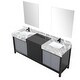 preview thumbnail 18 of 157, Lexora Zilara Bathroom Vanity Complete Set in Black and Grey with Faucet