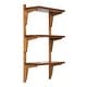 preview thumbnail 75 of 81, Kate and Laurel Meridien Mid-Century Wall Shelves Rustic Brown - 18x9x32