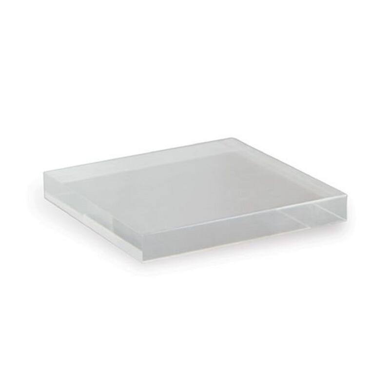 Artissance 10"W Acrylic Square Base, Home Accent Art Décor - Min 2 - 10" L x 10" W x 1" H - Transparent