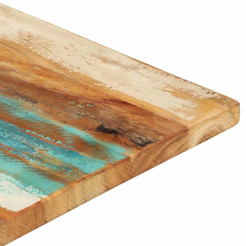 vidaXL Rectangular Table Top 23.6x47.2" 0.98 - 1.06 " Solid Reclaimed Wood - Multicolor - 47.2 x 23.6"