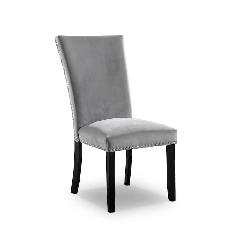 Cots Transitional Light Grey 7-Piece Marble Top Dining Set by Furniture of America