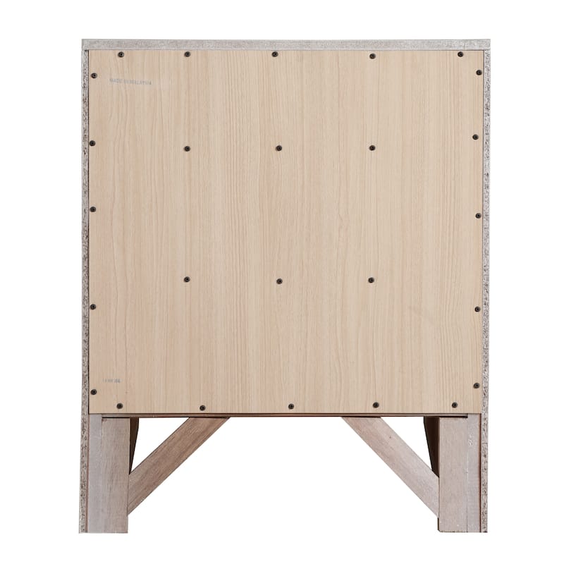 Rattan End table with drawer, Modern nightstand, side table for living room, bedroom,natural