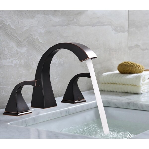 Proox 8 inch Widespread Bathroom Faucet 2 Handle Deck Mounted w