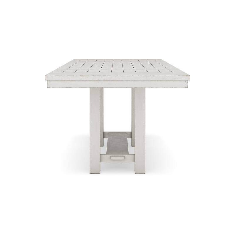 Signature Design by Ashley Robbinsdale Gray/White Counter Height Dining Table and 2 Bar stools and Bench