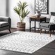 preview thumbnail 47 of 149, Brooklyn Rug Co Emmy Moroccan Trellis Area Rug 4' x 6' - White/Black