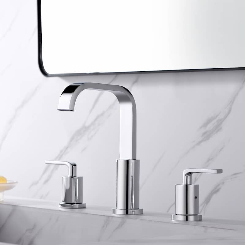 Luxier WSP03-T Widespread Bathroom Faucet with Pop-Up Drain