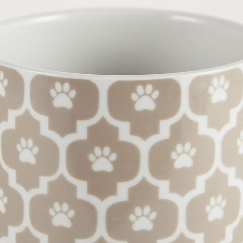 Bone Dry Paw Lattice Print Ceramic Treat Canister